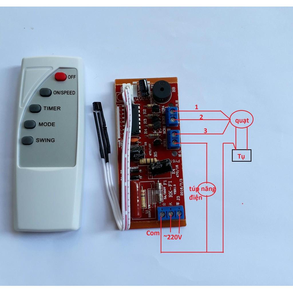 (bản tiếng Anh) Bộ mạch điều khiển quạt từ xa,điều khiển từ xa cho quạt