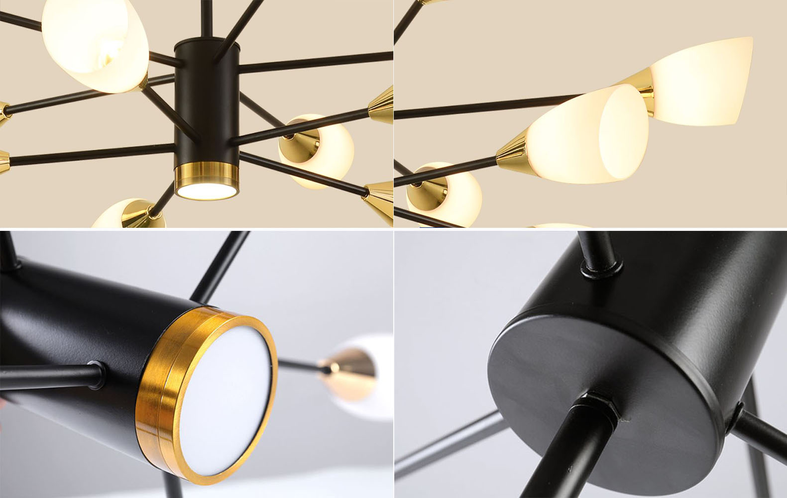 Đèn chùm XAVAS kiểu dáng Bắc Âu cao cấp 12 bóng trang trí nhà cửa hiện đại - kèm bóng LED .