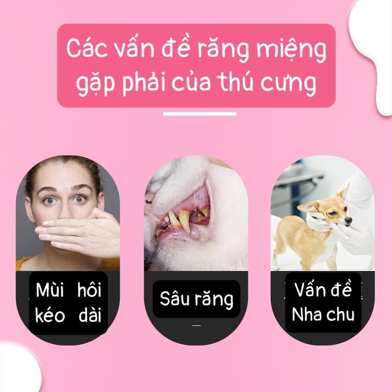 Kem đánh răng cho chó mèo BORAMMY khử mùi hôi miệng bảo vệ răng chắc khoẻ tuýp lớn 120g an toàn khi nuốt