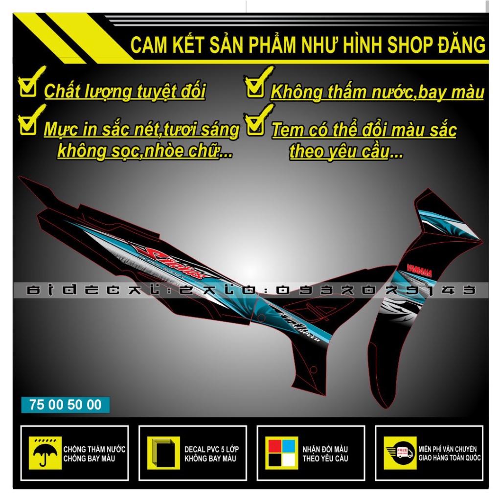 TEM RỜI SIRIUS MẪU HOA VĂN PHỐI XANH NGỌC LỤC BẢO - BI DECAL