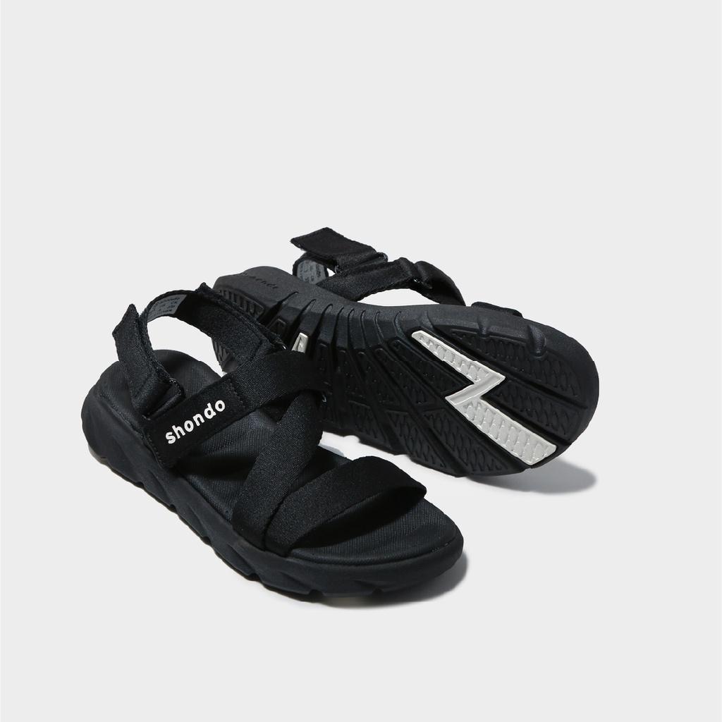 Giày Sandal Nữ Nam SHONDO F6 Sport Đen Trắng - Đế Phylon Siêu Nhẹ, Thấm Hút Mồ Hôi Tốt, Tháo Quai Hậu Làm Dép