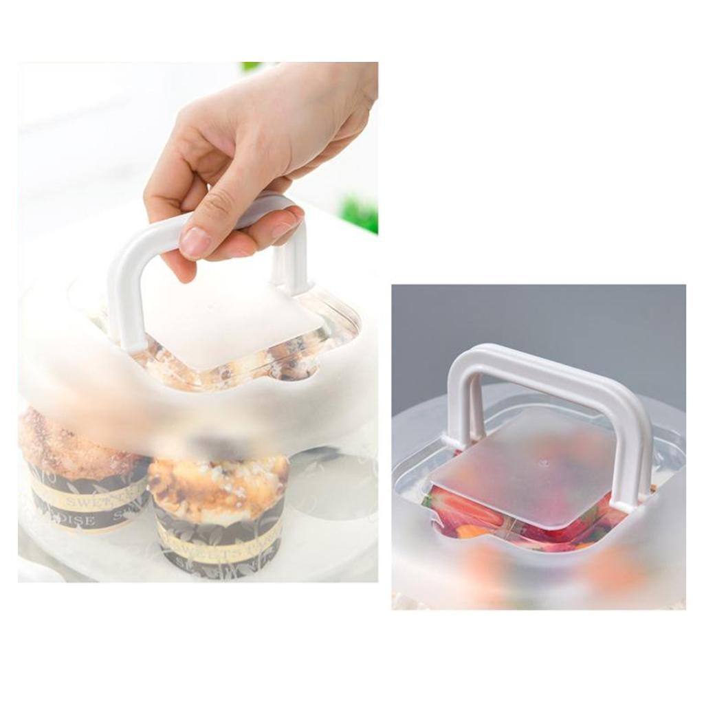 Cake Cupcake Muffin Carrier Holder Server Pink