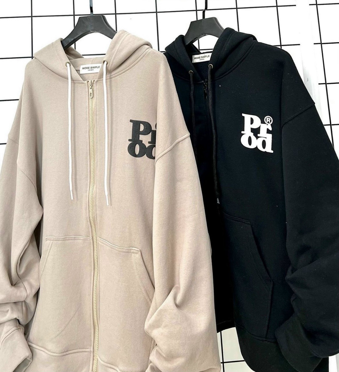 Áo khoác nỉ Logo Prod chất liệu: 2 chất Form to rộng, khoá kéo, Áo Khoác Hoodie Zip Jacket PROD MAKER ORIGINAL Dây Kéo Form Rộng Nam Nữ Vải Nỉ Bông Ulzzang (Ảnh thật/ Có sẵn)