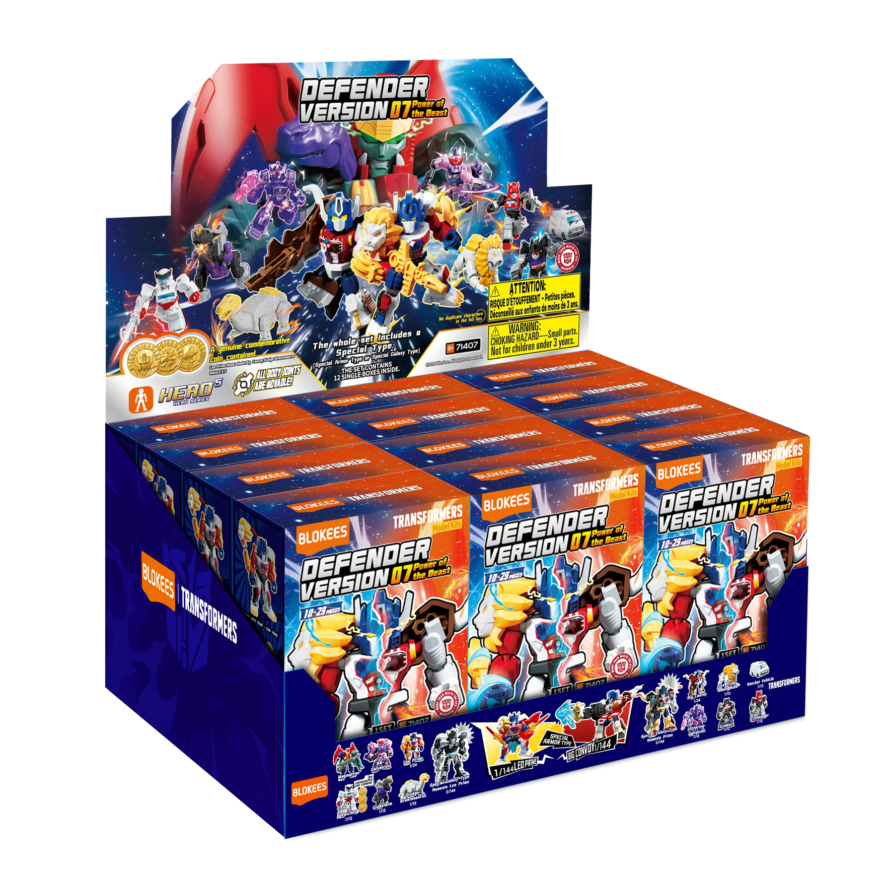 Đồ Chơi Blindbox Lắp Ráp Mô Hình Transformers - Defender Version DV07 - Power Of The Beast - Blokees ET62