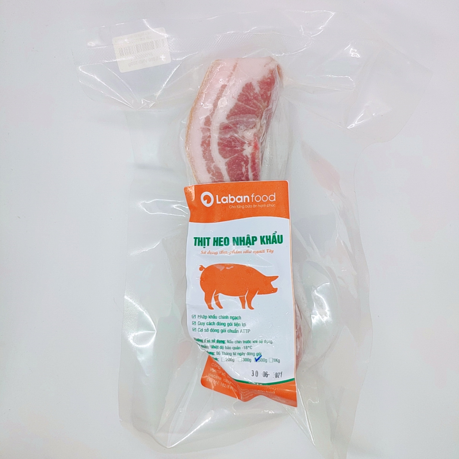 Ba chỉ heo Nga rút sườn cắt khổ