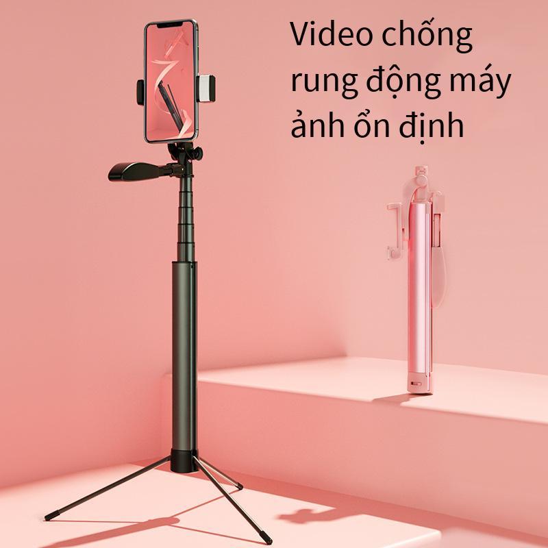 Điện thoại di động tốt nhất bluetooth selfie stick ổn định chân máy chống rung chụp ảnh tự sướng hiện vật video phát sóng trực tiếp khung lấp đầy ánh sáng