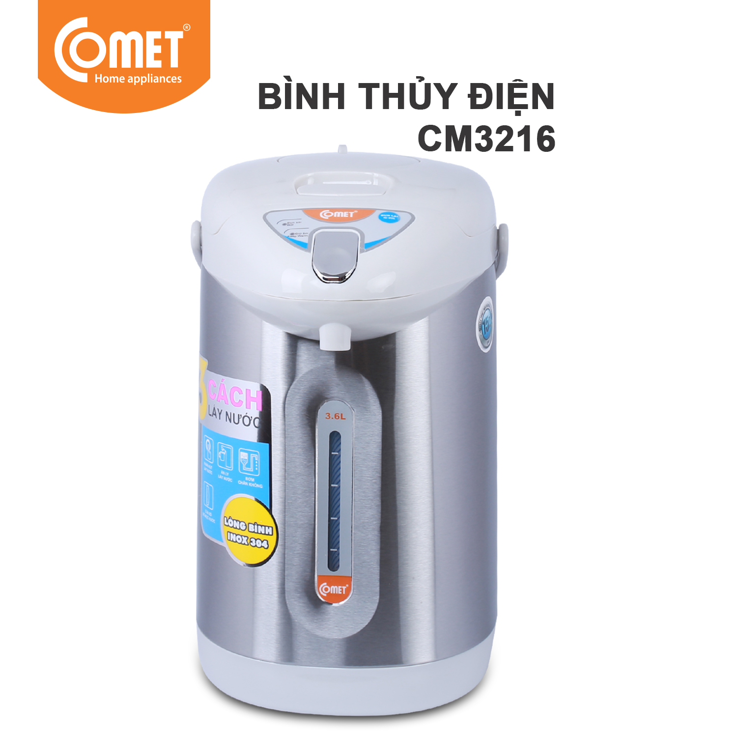 Bình Thủy Điện Comet CM3216 3.6L - Hàng chính hãng