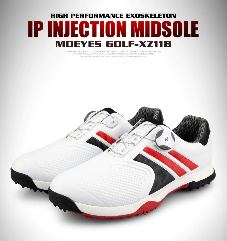 Giày Golf Nam - PGM MOEYES Waterproof Men Soft - XZ118 - 43 - ĐỎ