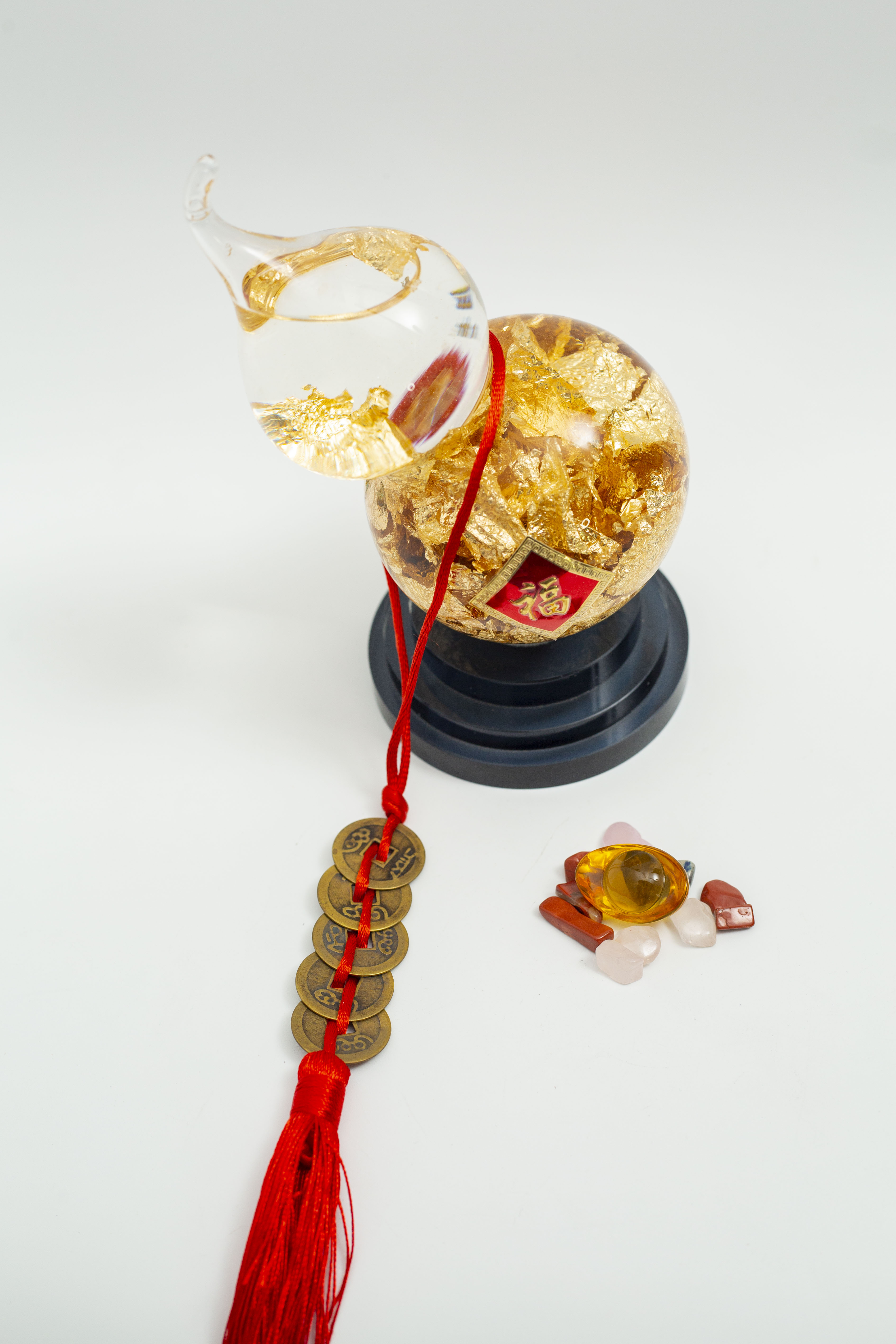 Hồ lô phong thủy dát vàng 14k 17cm 750gr