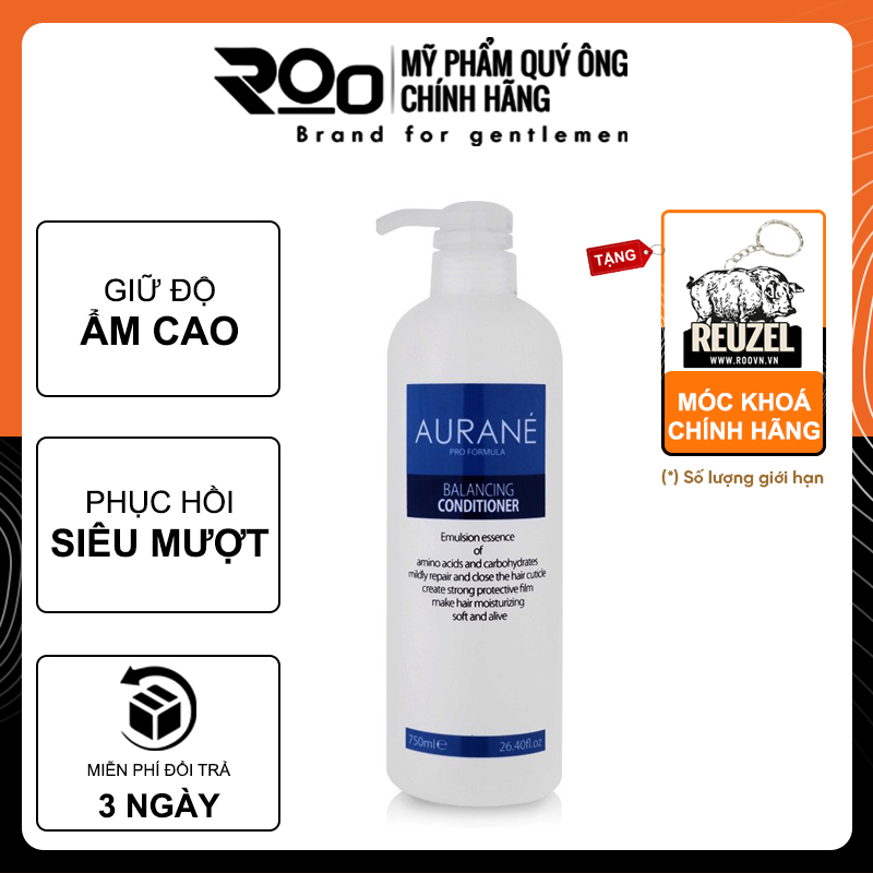 Dầu Xả Tó Hư Tổn Nặng Aurane Blancing Conditioner Dưỡng Ẩm, Suông Mượt - Tặng móc khoá chính hãng