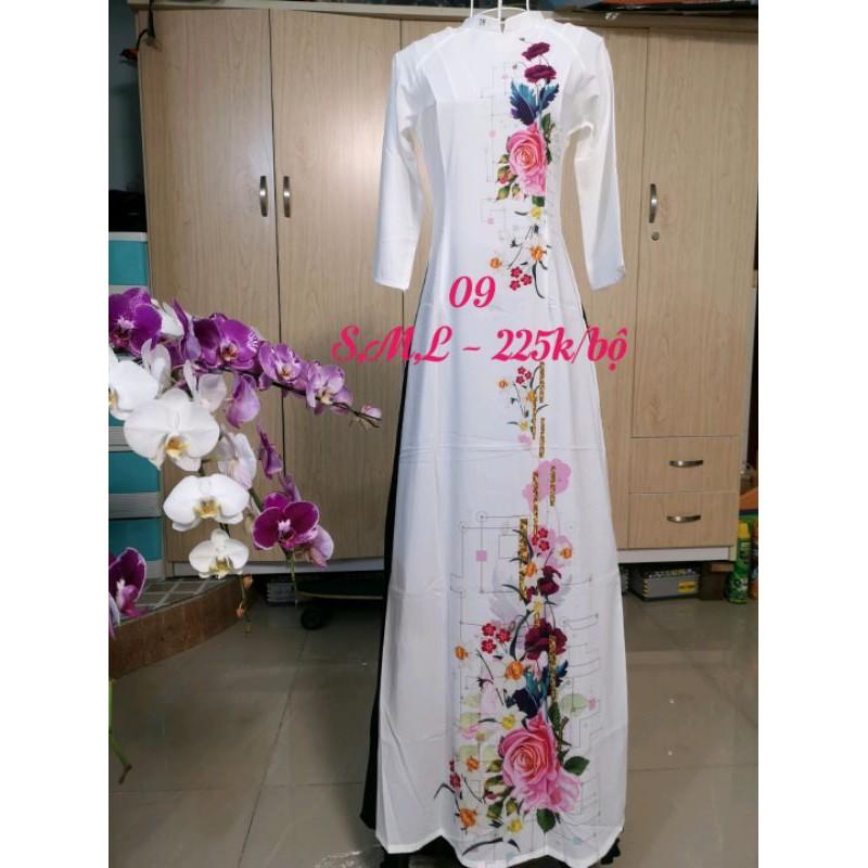 Bộ áo dài lụa nhật