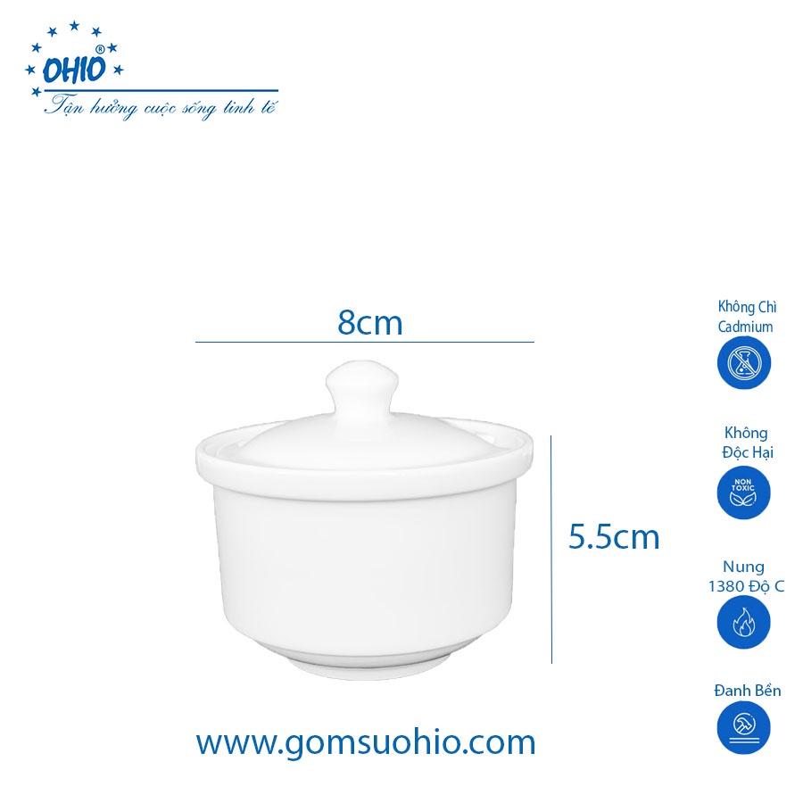 Lọ Đường Sứ Trắng OHIO