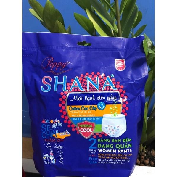 Combo 60 gói Băng vệ sinh quần Shana Freesize Siêu mềm Siêu thấm 2 quần/gói