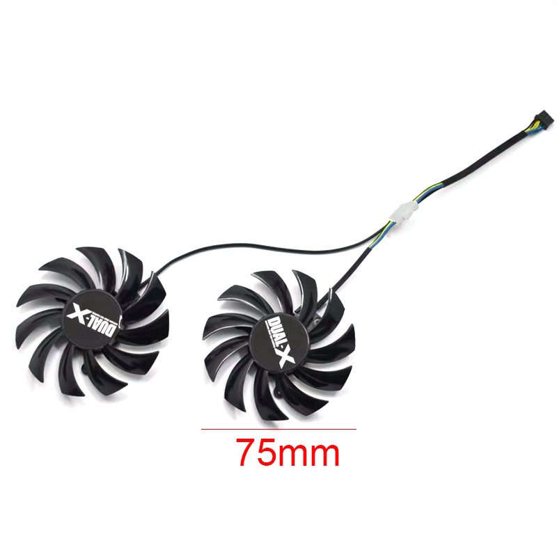 2PCS 75MM FD7010H12S 4PIN Dual-X HD7850 Cooler Fan Replace For Sapphire Dual-X HD7850 1G GDDR5 Sapphire HD 7850 2GB Cards Fans