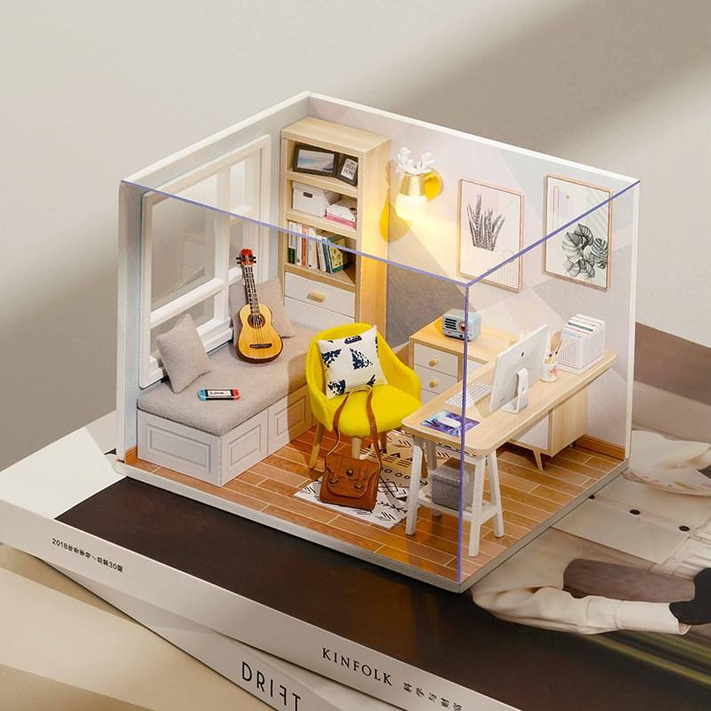 Mô hình nhà búp bê DIY Doll House Miniature_ SUNSHINE-STUDY _ TẤM CHE BỤI + KEO