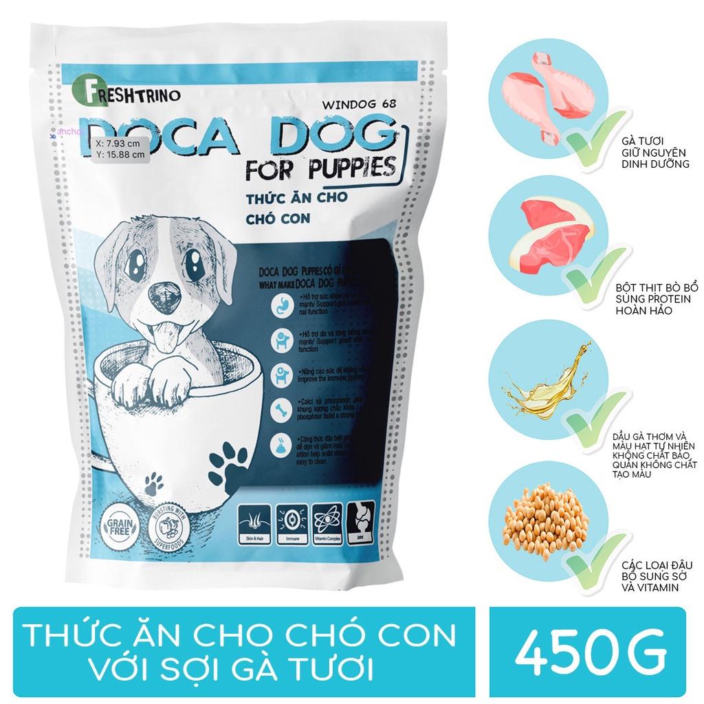 Thức ăn chó con Alphatrino Puppy 450g - Giao Hỏa Tốc HCM - Thơm mùi sữa cún thích mê