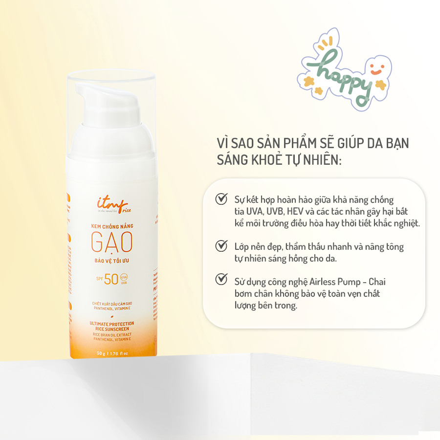Kem Chống Nắng Gạo Bảo Vệ Tối Ưu 50g