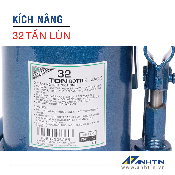 Con đội 32 tấn lùn | Kích nâng xe ô tô xe tải | Kích thủy lực | 32 tấn lùn | Chiều cao nâng 115mm