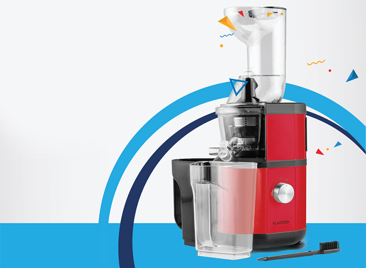 Máy Ép Chậm Klarstein Fruitberry - Đỏ Bạc