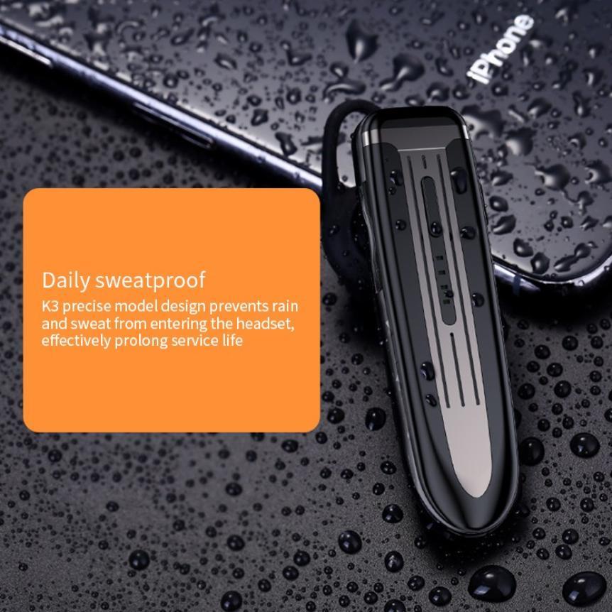 K3A Bluetooth 5.0 Tai Treo Tai Nghe Không Dây 300mA Chờ Dài 1 Tai-Móc Tay Gọi Tai Nghe Chống-Tiếng Ồn Tai Nghe Chụp Tai