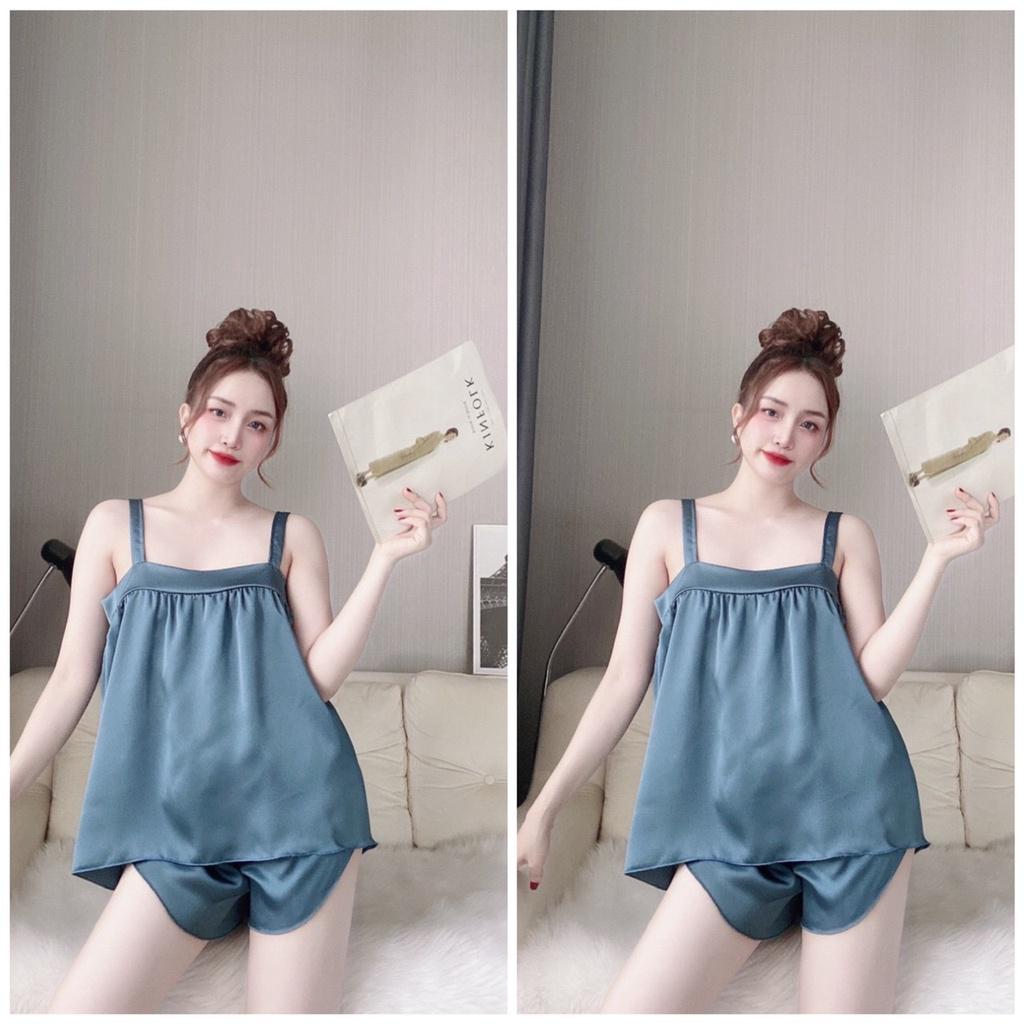 Đồ ngủ big size, đồ bộ đùi dây chất satin mềm mịn size 67kg đổ lại- Phuongaliceshop