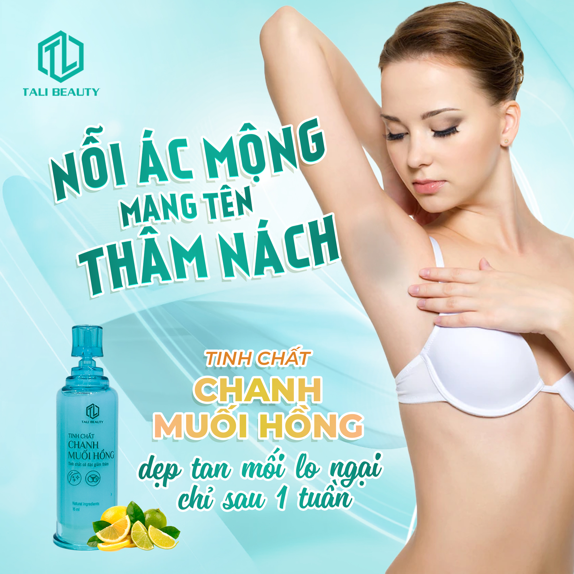 Tinh chất chanh muối hồng - giảm thâm nách, mông, bẹn