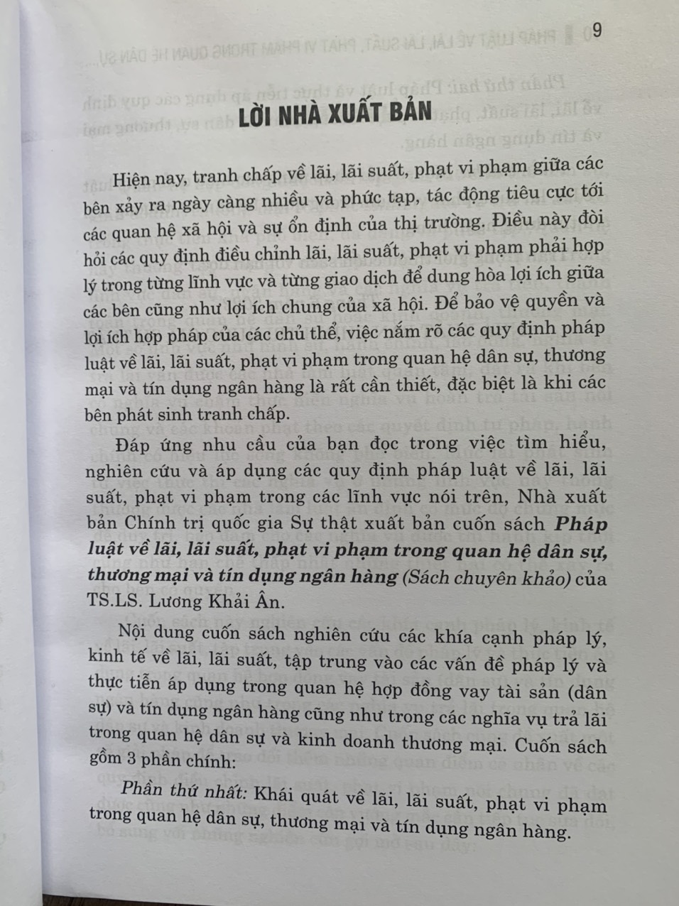 Pháp Luật Về Lãi, Lãi Suất, Phạt Vi Phạm Trong Quan Hệ Dân Sự, Thương Mại Và Tín Dụng Ngân Hàng