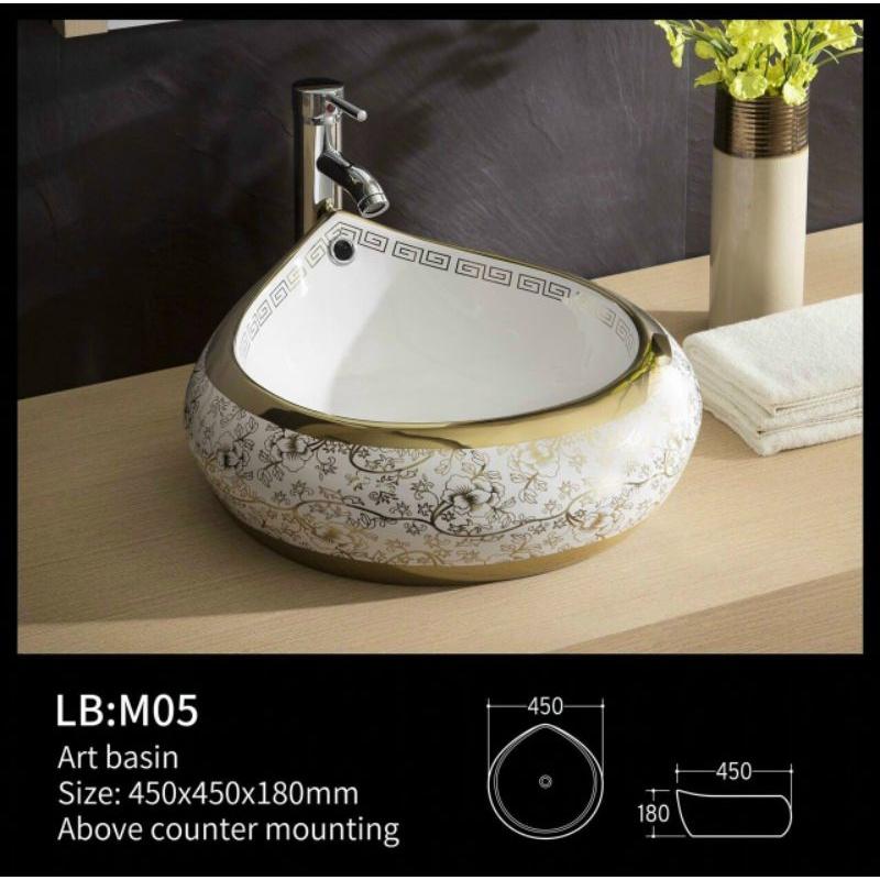 Lavabo sứ đặt bàn giọt nước