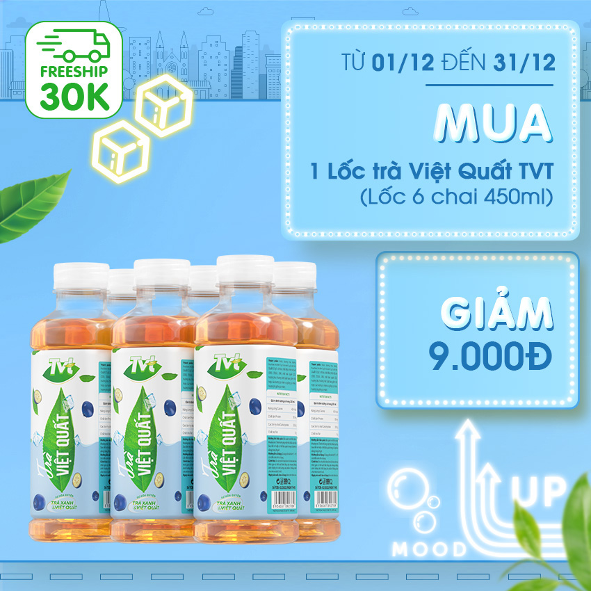 Trà Việt Quất TVT tinh chất Việt Quất và Trà xanh, chống oxy hóa, thanh nhiệt giải phóng độc tố cơ thể