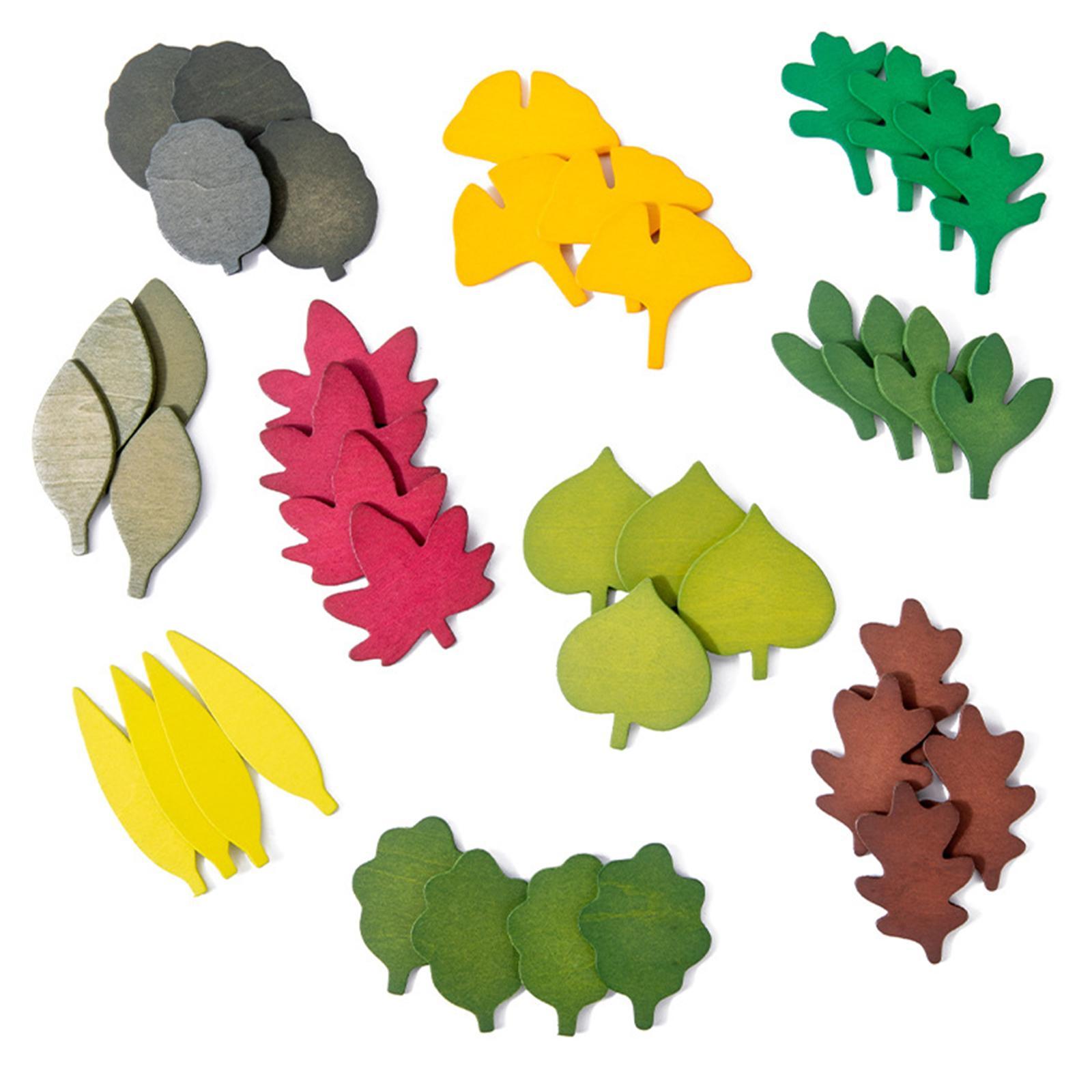 Leaf Wooden Jigsaw Puzzles Sensory Development Building Blocks Toys for Kids