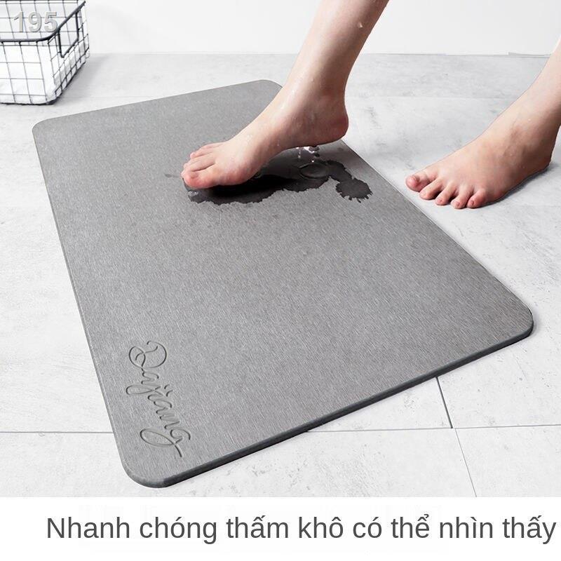 Dajiang sàn thảm diatom bùn hộ gia đình phòng tắm chống trượt thấm nước chịu bụi bẩn và mài mòn mềm mại