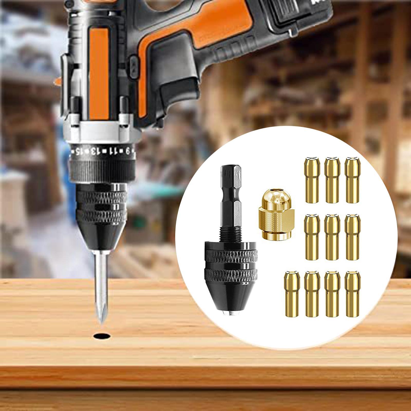 12 Pieces Collet Set Electric Grinder Replacement Set Drill Chuck Collet Set