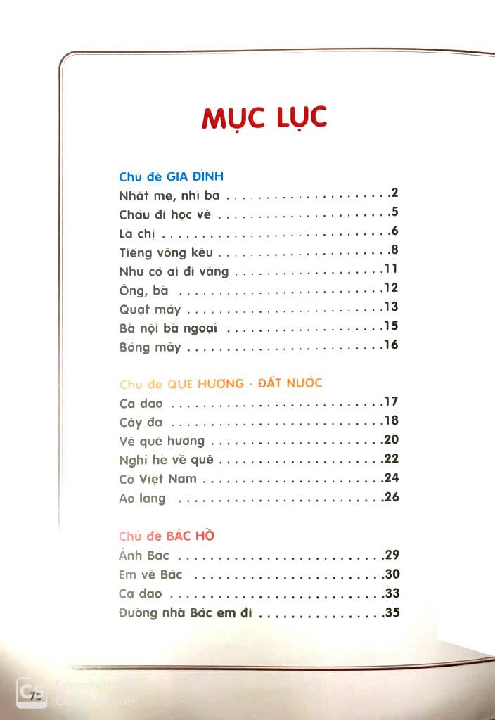 Sách Thơ Hay Cho Bé Mầm Non (Tập 1) (Tái Bản)