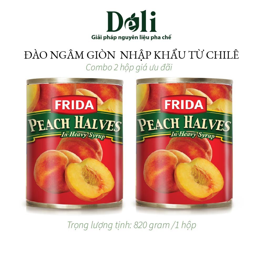 Combo 2 hộp đào ngâm Frida [GIÁ ƯU ĐÃI] HSD: 3 năm, nhập khẩu và phân phối: Déli by TimCorp