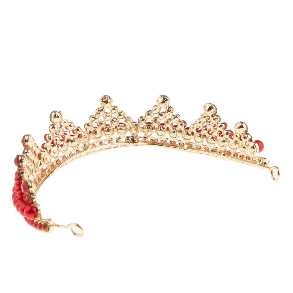Wedding Bridal Pearls Crown Headband Earrings Girls Woman Party Jewelry Set