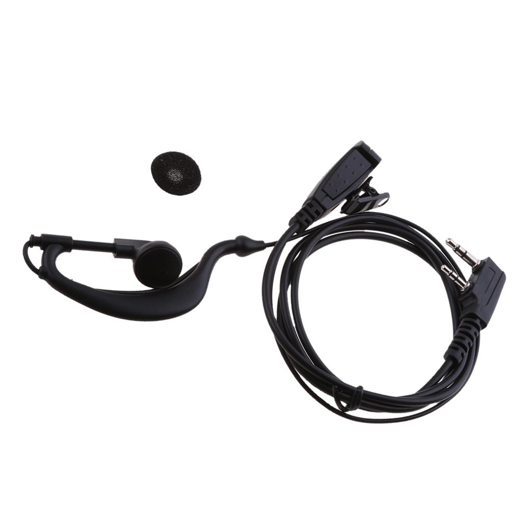 Clip Walkie Talkie Headset Earpiece Mic for 2 PIN Kenwood Baofeng