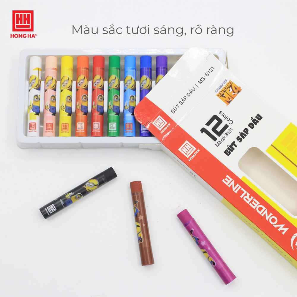 Sáp dầu Hồng Hà Minions 12/18/24 màu - 8131/8132/8133