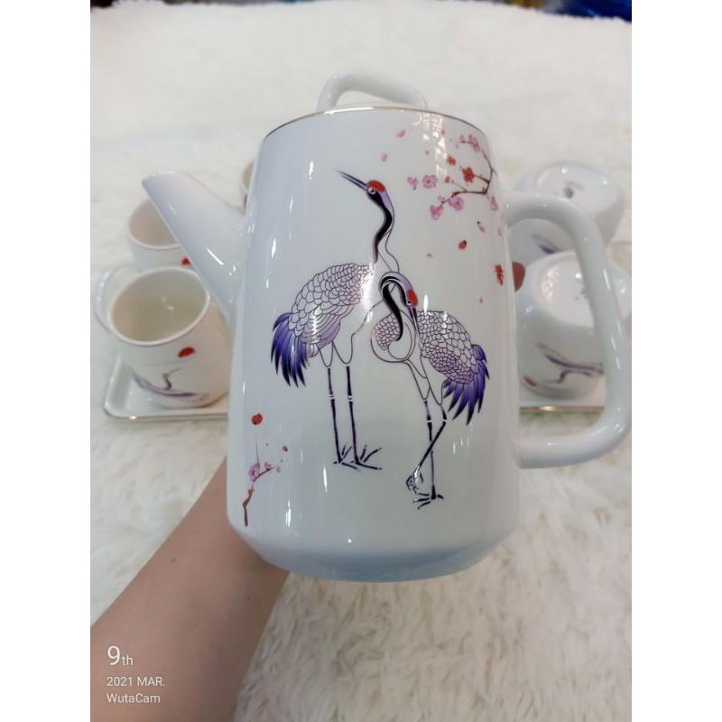 Bộ tách trà khay hình hạc L8-49