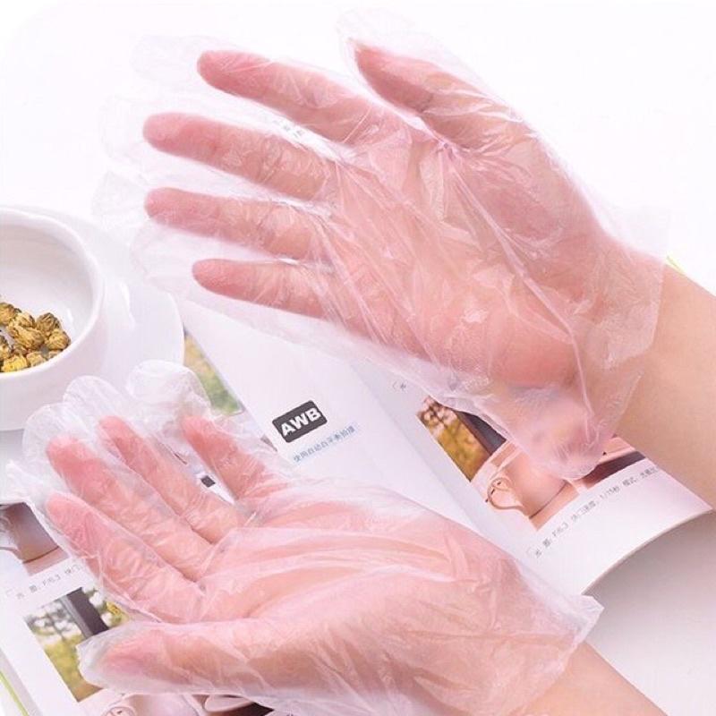 Hộp 100 chiếc  găng tay tự hủy sinh học/ một lần dùng siêu mỏng-dai-bảo vệ đôi tay
