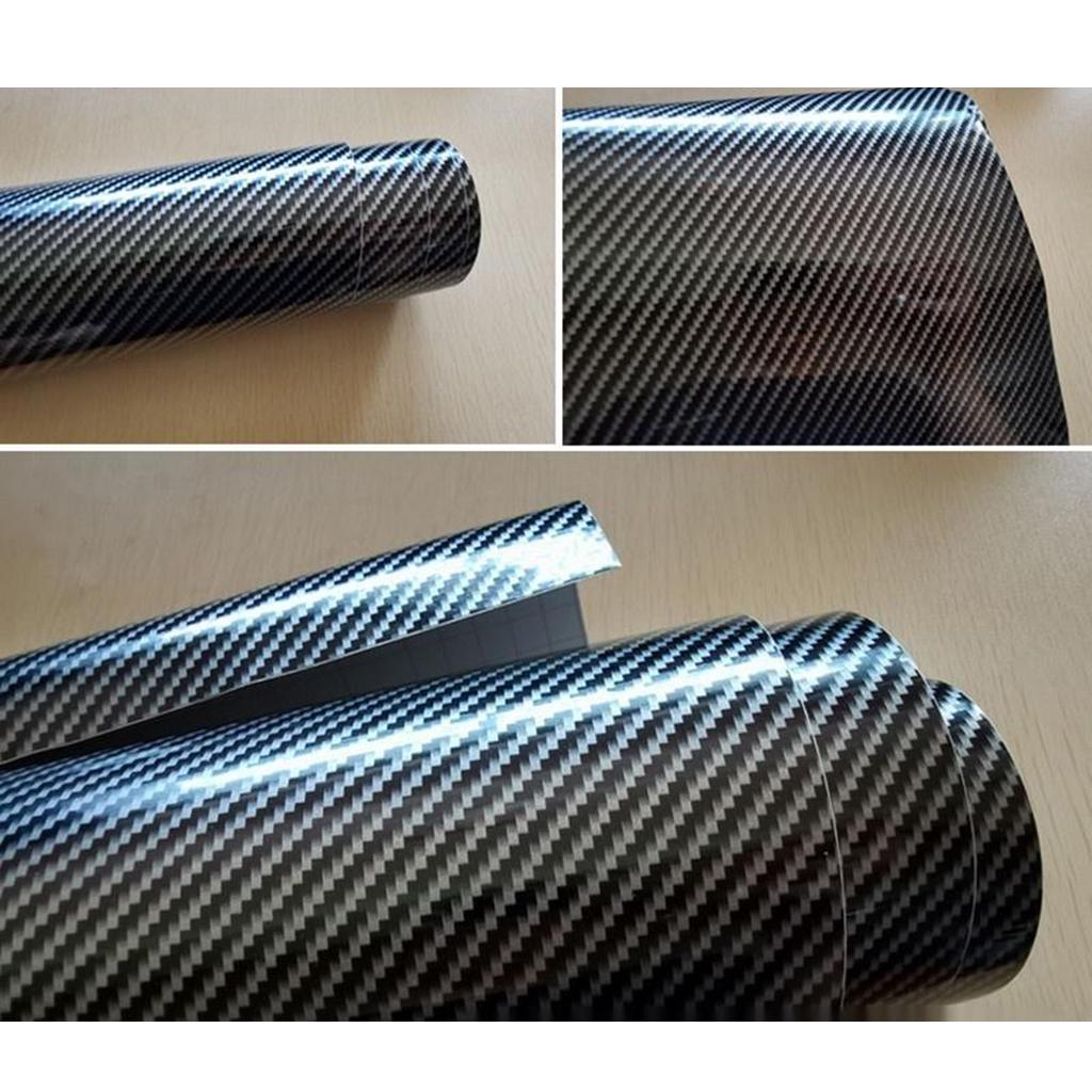 Black Carbon Fiber Film Vinyl Sheet Roll Wrap -30x150cm/11.8x59.1 inch
