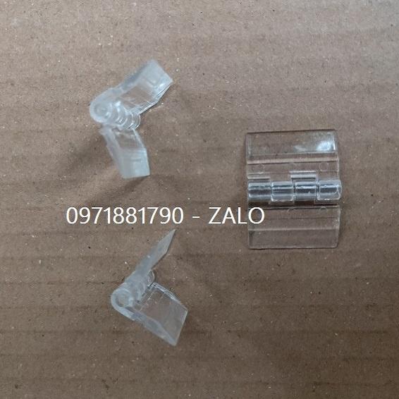 Bản lề mica - khóa mica - tay cầm mica - keo dính mica trong