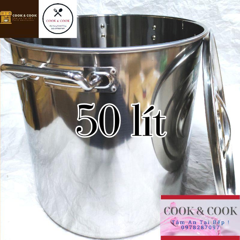 Nồi súp inox 40, 45, 50 lít Vietcook đáy từ size 40 nồi hầm xương, nồi luộc gà, nồi luộc bánh chưng, nồi phở...