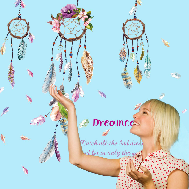 Decal dán tường Dreamcatcher Amy DKN78 - 2 bộ (105 x 200 cm)
