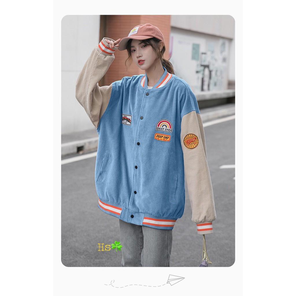 Áo Bomber nhung cầu vồng End