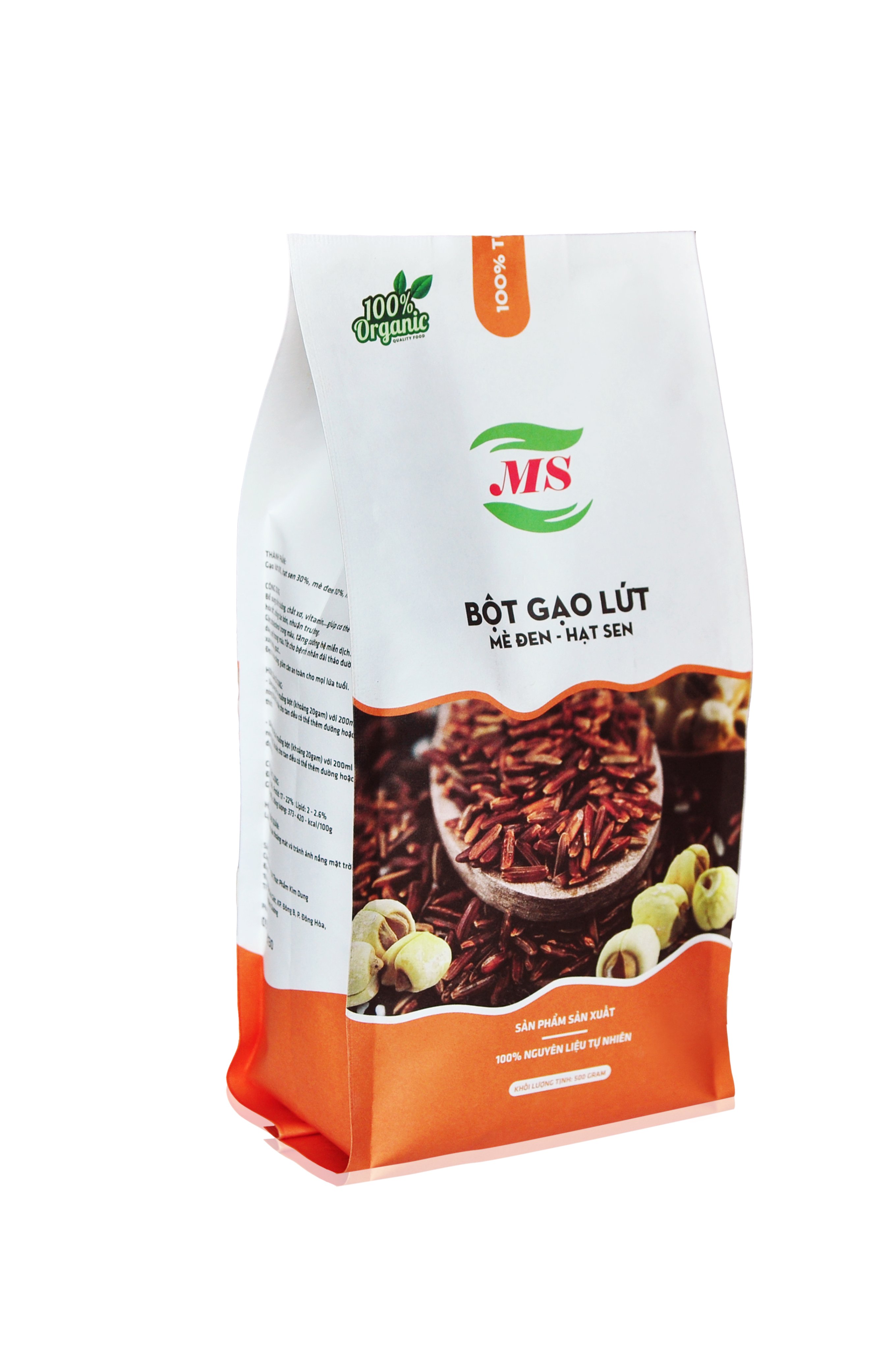 Bột gạo lứt - mè đen - hạt sen 500g - ( MS)