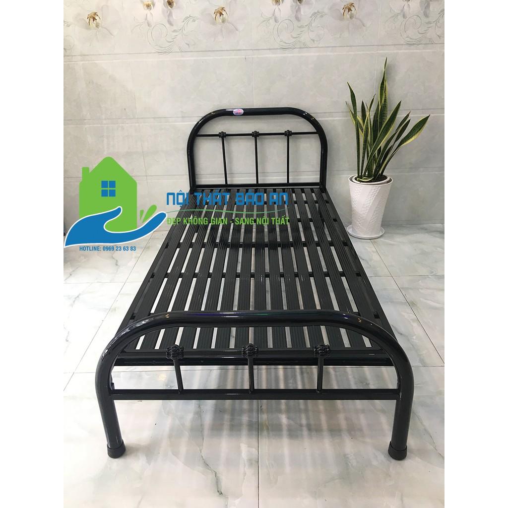 Giường sắt mỹ nghệ nhiều kích thước từ 1m đến 1m8 mẫu 05 - Bảo An