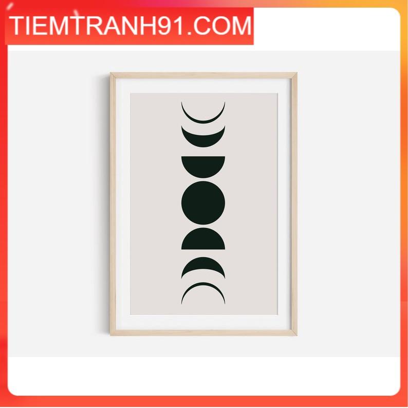 Tranh treo tường | Tranh nghệ thuật trừu tượng - Sun and Moon Printable, Boho Abstract Art, Neutral Prints, Shapes Art