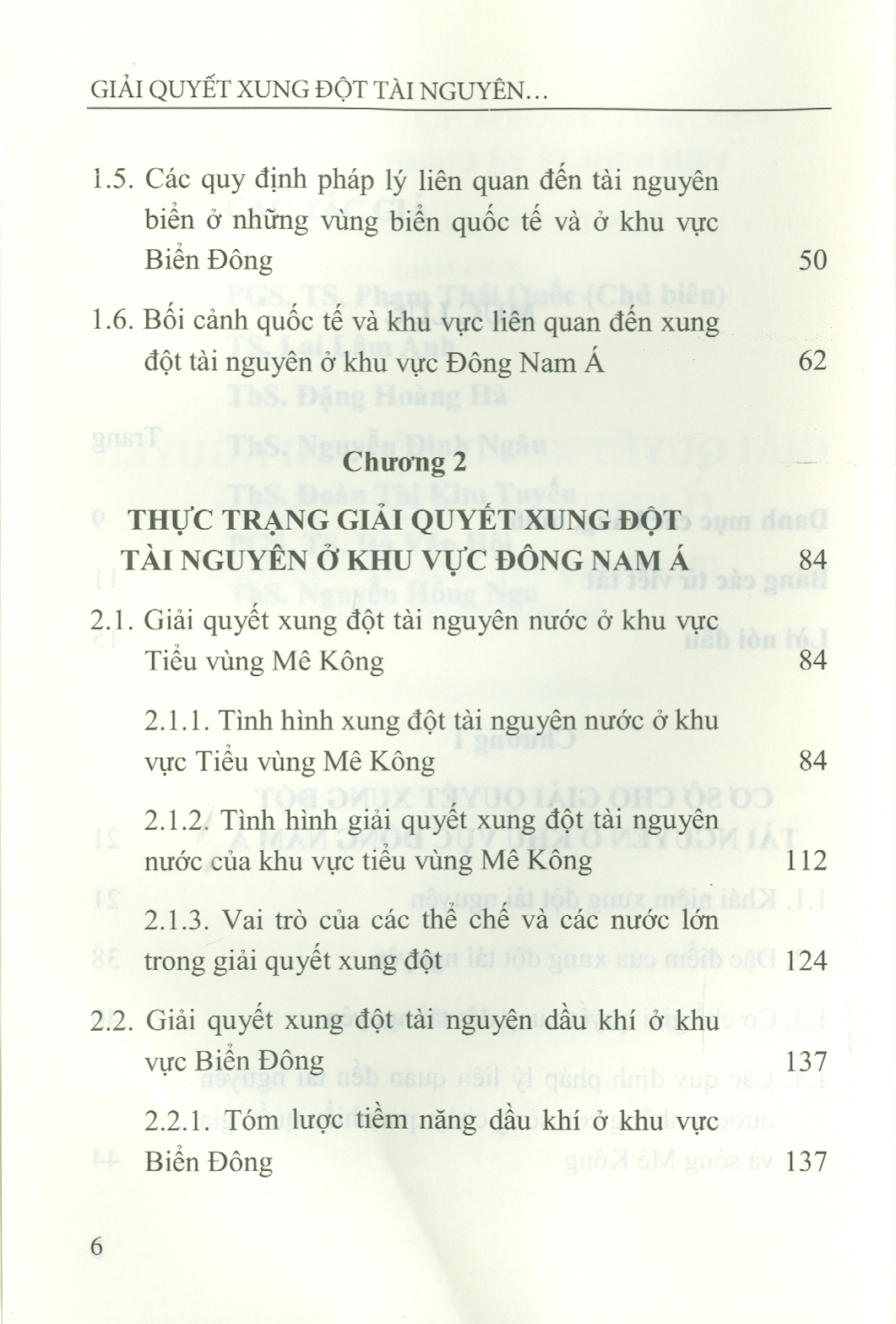 Giải Quyết Xung Đột Tài Nguyên Ở Khu Vực Đông Nam Á