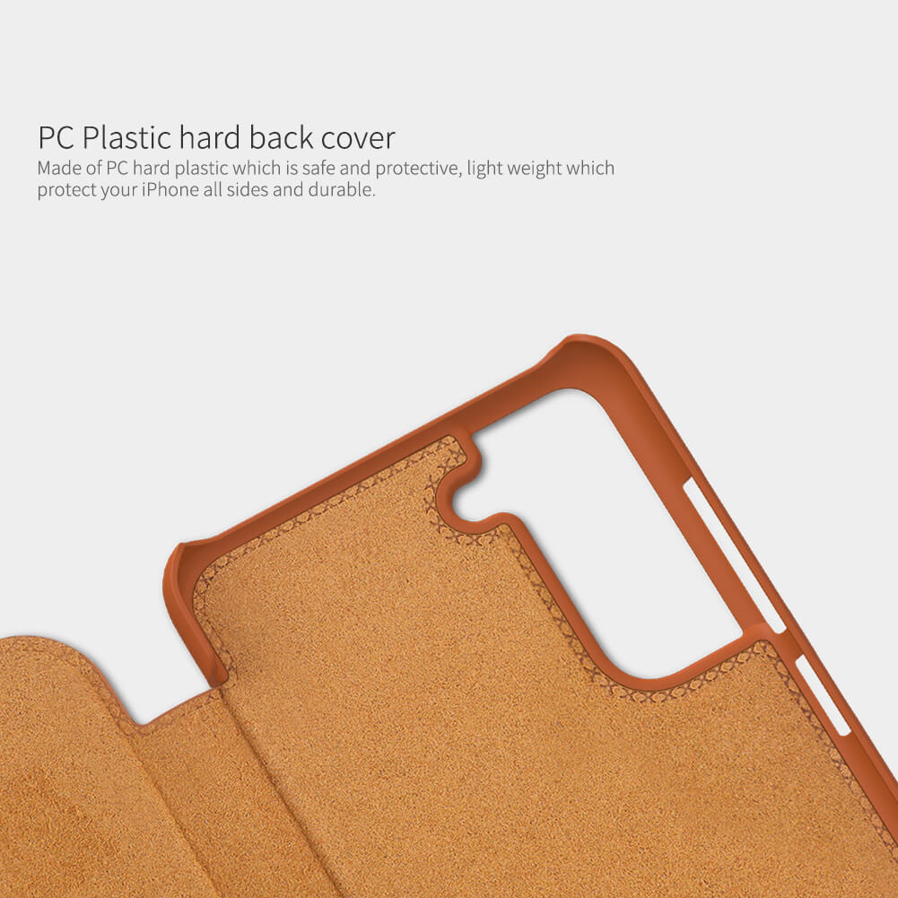 Bao da Leather cho Samsung Galaxy S21 FE 5G hiệu Nillkin Qin - hàng nhập khẩu