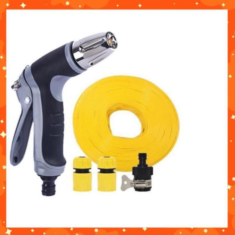 Bộ dây và vòi xịt rửa xe tưới cây tăng áp 15m  206817